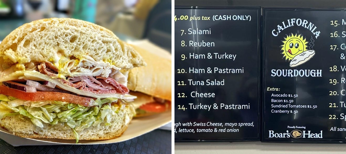 California Sourdough Eatery Menu